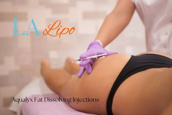 Woman having fat dissolving injections Ealing on thighs