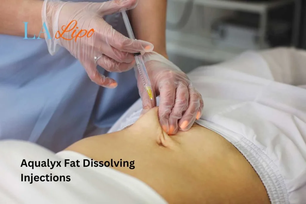 woman having fat dissolving injections Ealing in the stomach