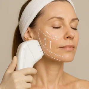 Woman having HI-FU to reduce wrinkles call LA LIPO Ealing Now!