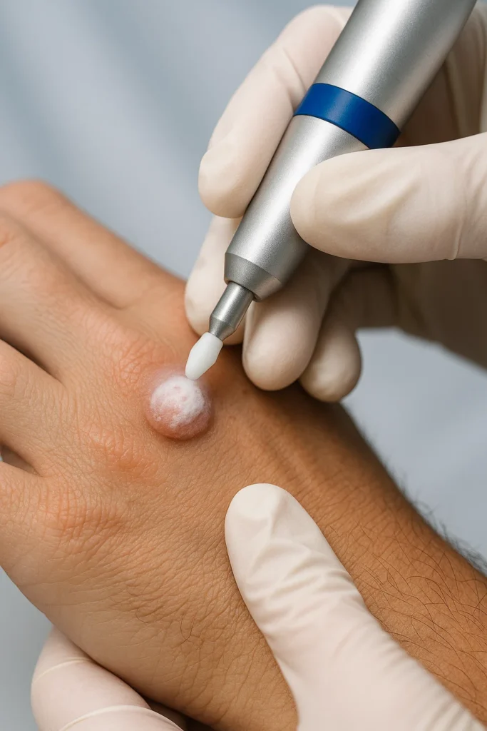 example of wart removal Ealing using cryopen