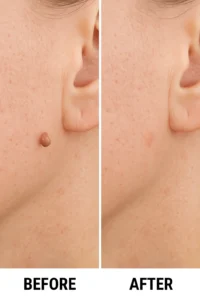 Skin tags removal Ealing before and after