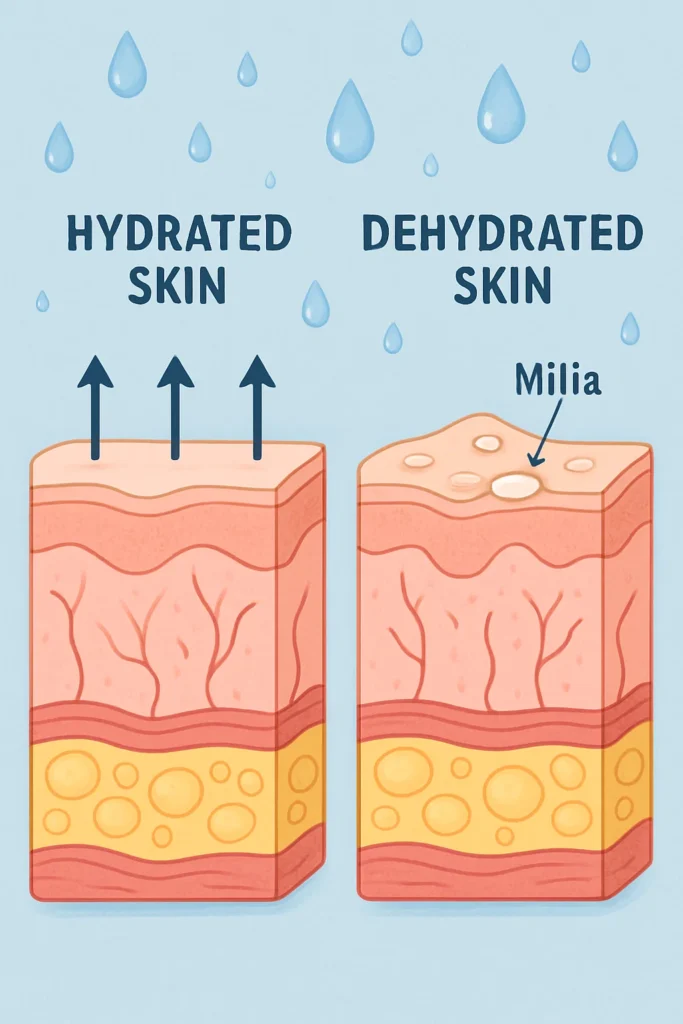 The importance of hydration and milia production Ealing